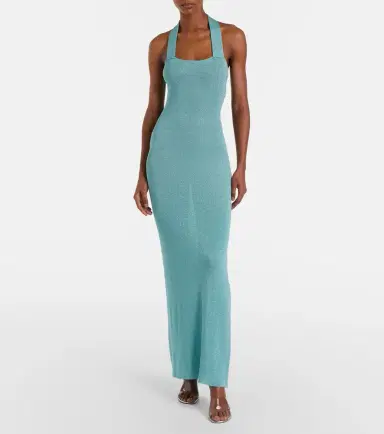 Aya Muse Knitted lamé maxi dress | Thumbnail 5