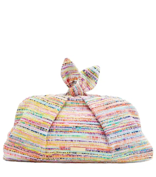 Bowtie tweed clutch