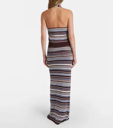 Aya Muse Knitted striped maxi skirt | Thumbnail 2
