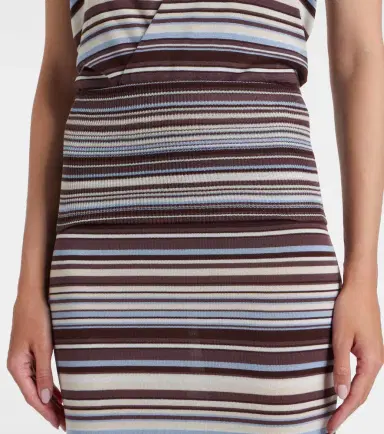 Aya Muse Knitted striped maxi skirt | Thumbnail 3