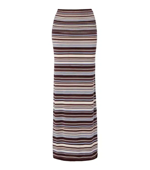 Aya Muse Knitted striped maxi skirt