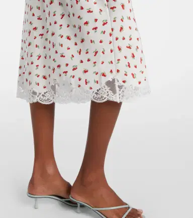 Posse Fae lace-trimmed printed midi skirt | Thumbnail 2 Posse Fae lace-trimmed printed midi skirt | Thumbnail 2