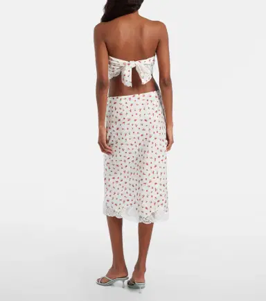 Posse Fae lace-trimmed printed midi skirt | Thumbnail 5 Posse Fae lace-trimmed printed midi skirt | Thumbnail 5