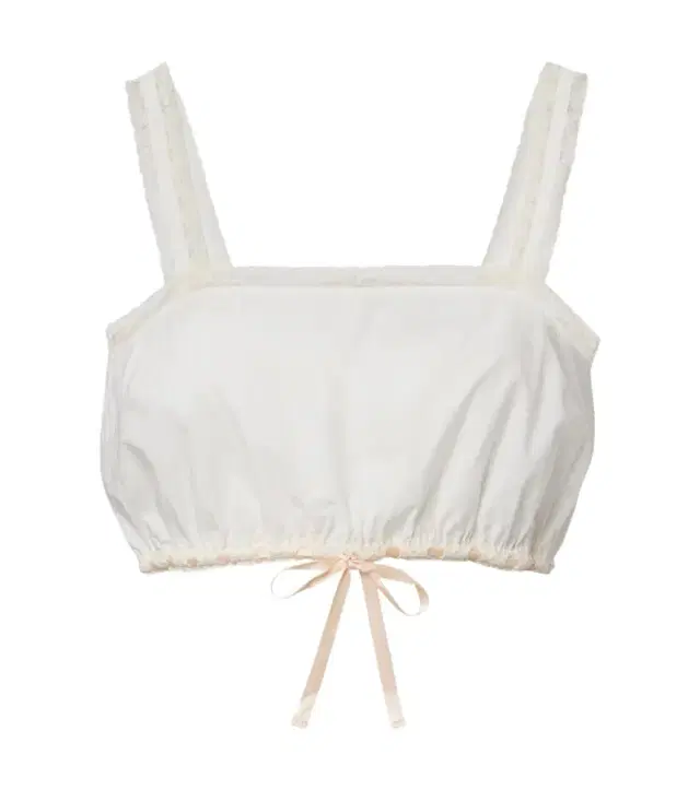 Alma lace-trimmed cotton crop top