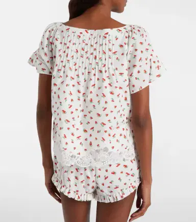 Posse Delia lace-trimmed printed cotton blouse | Thumbnail 2