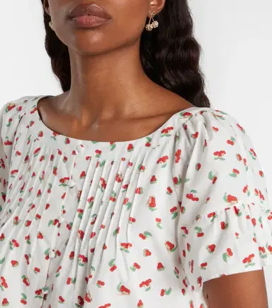 Posse Delia lace-trimmed printed cotton blouse | Thumbnail 4