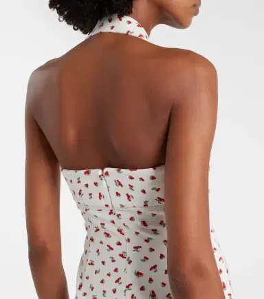 Posse Ebony lace-trimmed printed cotton-blend midi dress | Thumbnail 2