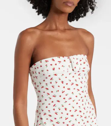 Posse Ebony lace-trimmed printed cotton-blend midi dress | Thumbnail 7