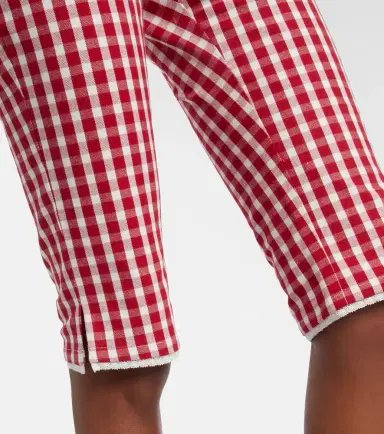 Posse Ebony gingham lace-trimmed cotton-blend capri pants | Thumbnail 2 Posse Ebony gingham lace-trimmed cotton-blend capri pants | Thumbnail 2