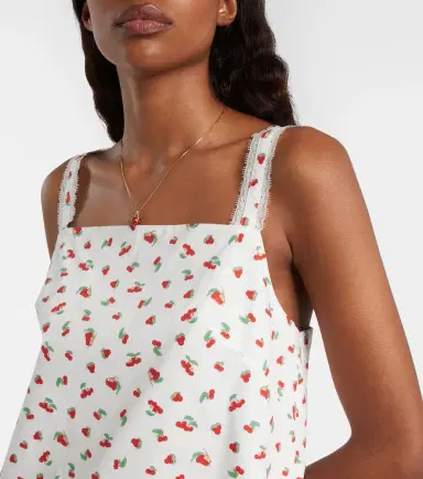 Posse Delia lace-trimmed printed cotton minidress | Thumbnail 3