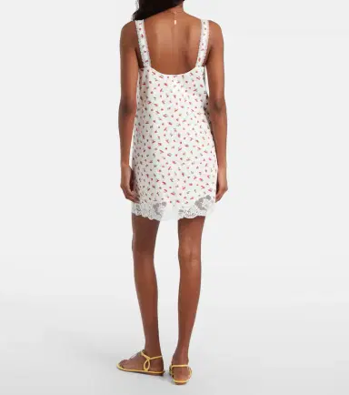 Posse Delia lace-trimmed printed cotton minidress | Thumbnail 4