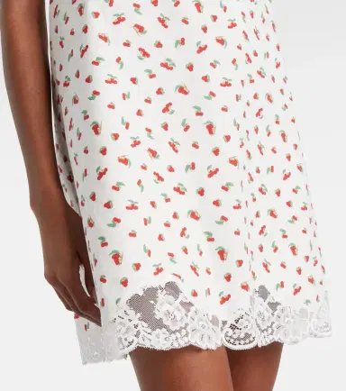 Posse Delia lace-trimmed printed cotton minidress | Thumbnail 5