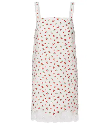 Posse Delia lace-trimmed printed cotton minidress | Thumbnail 1