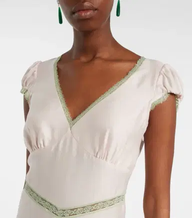 Posse Perla lace-trimmed midi dress | Thumbnail 3