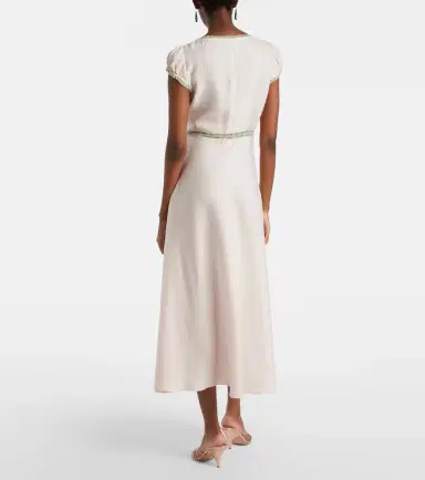 Posse Perla lace-trimmed midi dress | Thumbnail 4