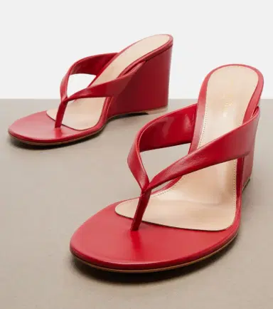 Gianvito Rossi Leather wedge thong sandals | Thumbnail 4
