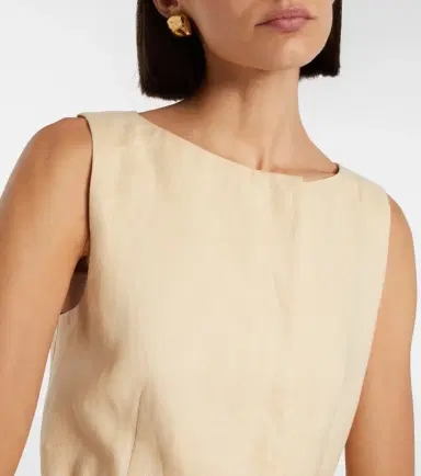 Posse Pamela belted linen vest | Thumbnail 4