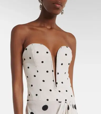 ADRIANA DEGREAS Draped polka-dot bustier dress | Thumbnail 5 ADRIANA DEGREAS Draped polka-dot bustier dress | Thumbnail 5