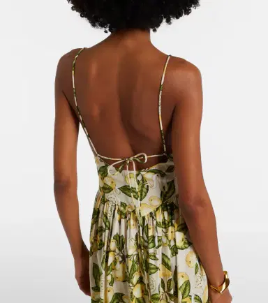 ADRIANA DEGREAS Printed cotton-blend maxi dress | Thumbnail 2