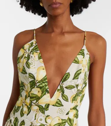ADRIANA DEGREAS Printed cotton-blend maxi dress | Thumbnail 3