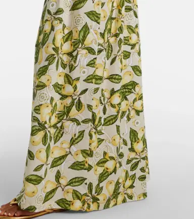 ADRIANA DEGREAS Printed cotton-blend maxi dress | Thumbnail 4