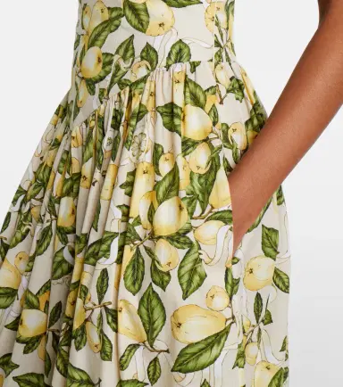 ADRIANA DEGREAS Printed cotton-blend maxi dress | Thumbnail 5