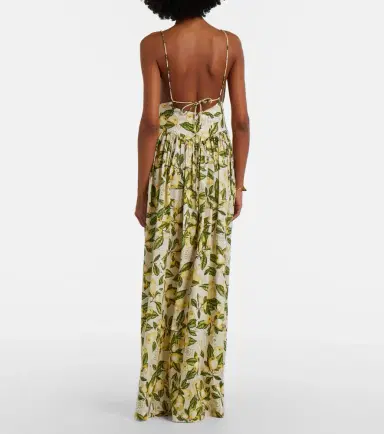 ADRIANA DEGREAS Printed cotton-blend maxi dress | Thumbnail 7