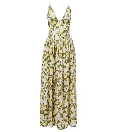 ADRIANA DEGREAS Printed cotton-blend maxi dress | Thumbnail 1