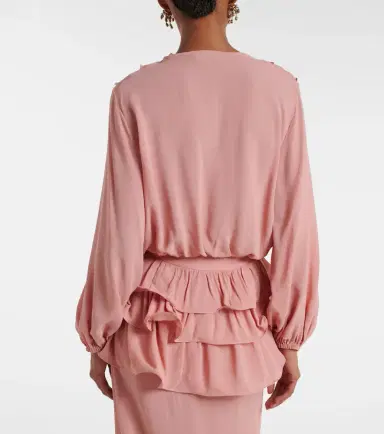 ADRIANA DEGREAS Ruffled crop top | Thumbnail 3