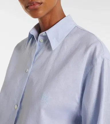 TOTEME Oversized cotton and linen shirt | Thumbnail 6