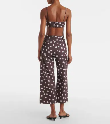 ADRIANA DEGREAS Polka-dot cotton-blend wide-leg pants | Thumbnail 2 ADRIANA DEGREAS Polka-dot cotton-blend wide-leg pants | Thumbnail 2
