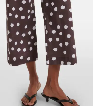 ADRIANA DEGREAS Polka-dot cotton-blend wide-leg pants | Thumbnail 4 ADRIANA DEGREAS Polka-dot cotton-blend wide-leg pants | Thumbnail 4