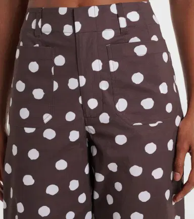 ADRIANA DEGREAS Polka-dot cotton-blend wide-leg pants | Thumbnail 6 ADRIANA DEGREAS Polka-dot cotton-blend wide-leg pants | Thumbnail 6