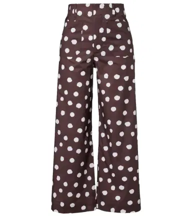 ADRIANA DEGREAS Polka-dot cotton-blend wide-leg pants | Thumbnail 1 ADRIANA DEGREAS Polka-dot cotton-blend wide-leg pants | Thumbnail 1