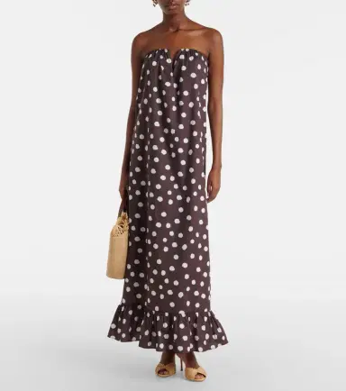 ADRIANA DEGREAS Polka-dot cotton-blend maxi dress | Thumbnail 5 ADRIANA DEGREAS Polka-dot cotton-blend maxi dress | Thumbnail 5