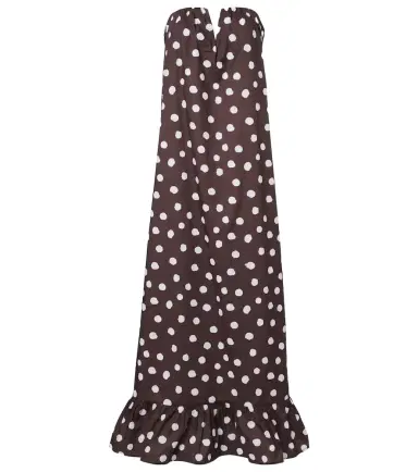 ADRIANA DEGREAS Polka-dot cotton-blend maxi dress | Thumbnail 1 ADRIANA DEGREAS Polka-dot cotton-blend maxi dress | Thumbnail 1