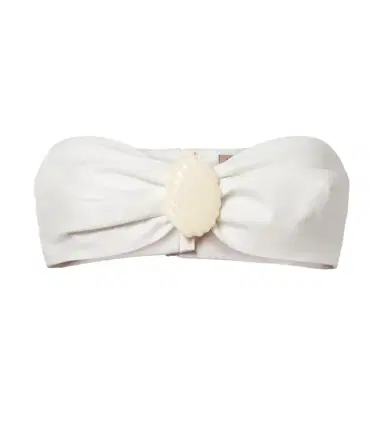 Adriana Degreas Embellished cotton-blend bandeau top | Thumbnail 1