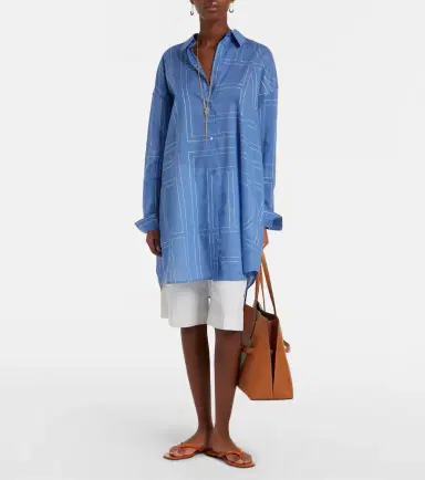 TOTEME Embroidered cotton-blend shirt | Thumbnail 2