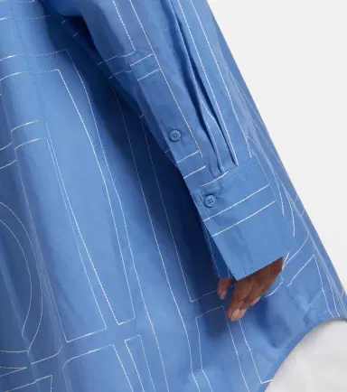 TOTEME Embroidered cotton-blend shirt | Thumbnail 4