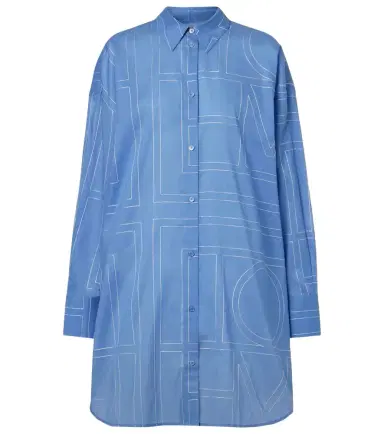 TOTEME Embroidered cotton-blend shirt | Thumbnail 1