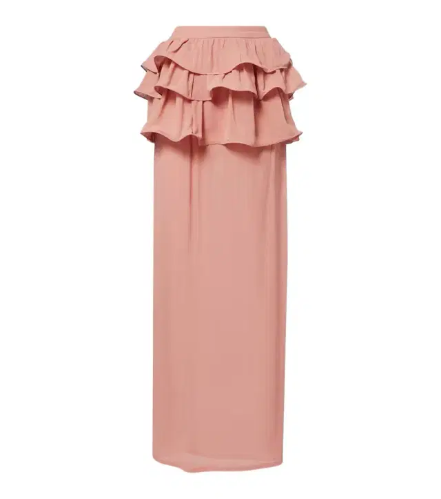 Ruffled maxi skirt