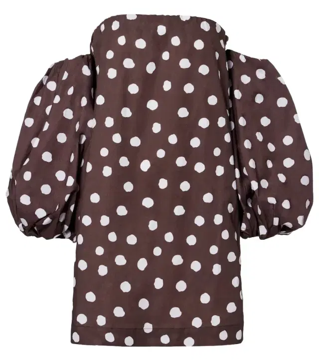 Polka-dot cotton-blend minidress