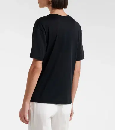 Toteme Cotton and silk jersey T-shirt | Thumbnail 2