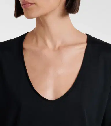 Toteme Cotton and silk jersey T-shirt | Thumbnail 4