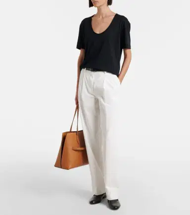 Toteme Cotton and silk jersey T-shirt | Thumbnail 5