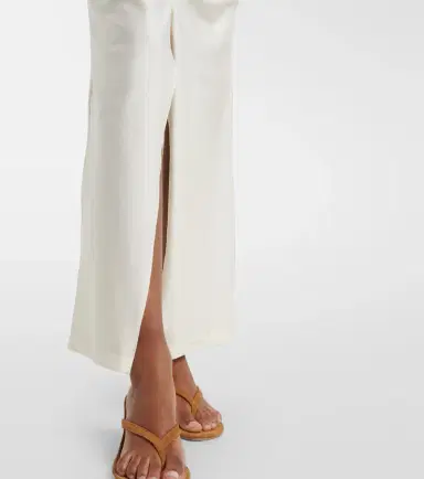 ADRIANA DEGREAS Cutout floral-appliqué ruched maxi dress | Thumbnail 2