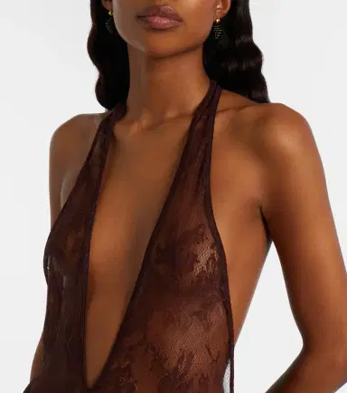 ADRIANA DEGREAS Sheer open-back lace maxi dress | Thumbnail 3 ADRIANA DEGREAS Sheer open-back lace maxi dress | Thumbnail 3