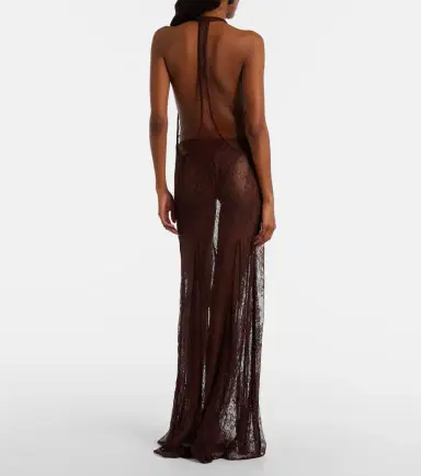 ADRIANA DEGREAS Sheer open-back lace maxi dress | Thumbnail 5 ADRIANA DEGREAS Sheer open-back lace maxi dress | Thumbnail 5