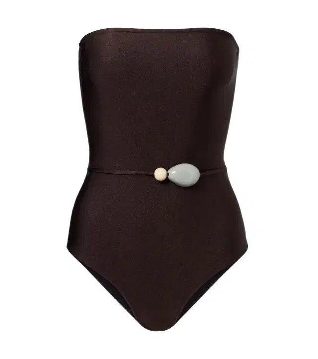 Adriana Degreas Deco Solid embellished swimsuit