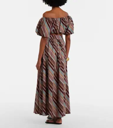 ADRIANA DEGREAS Striped cotton-blend maxi skirt | Thumbnail 3 ADRIANA DEGREAS Striped cotton-blend maxi skirt | Thumbnail 3